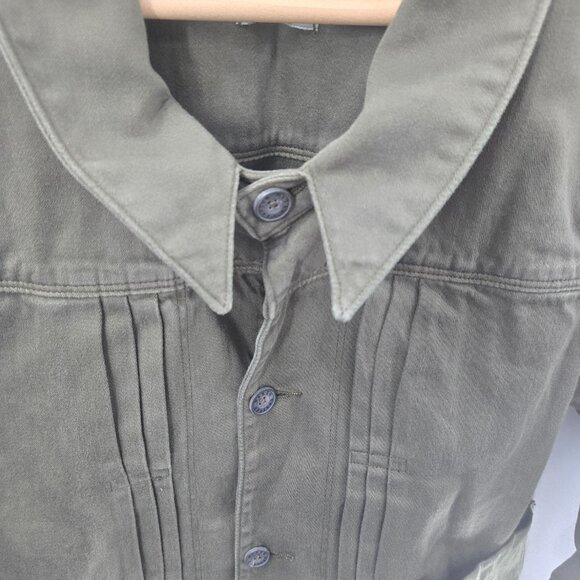 Levi's Made and Crafted Olive Green 100% Cotton Made in Turkey Utility Jacket 1 - Picture 4 of 14